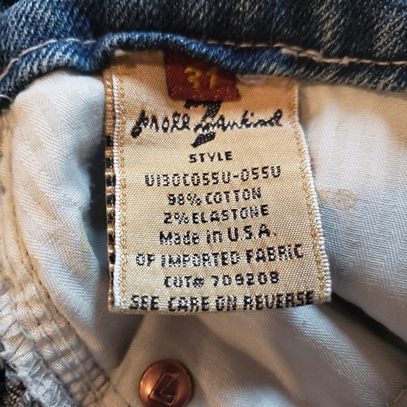 7 For All Mankind A Pocket Boot Cut Jeans  Blue Medium Wash Denim Y2K Size 31 - Picture 6 of 10